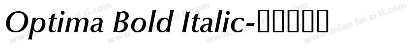 Optima Bold Italic字体转换